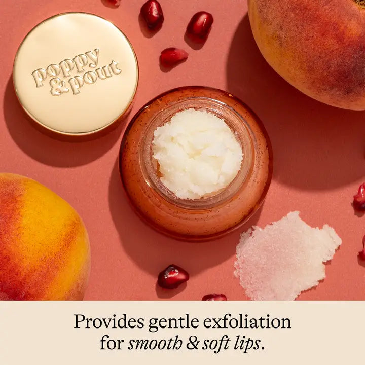 POPPY Lip Scrub, Pomegranate Peach