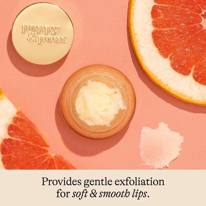 POPPY Lip Scrub, Pink Grapefruit