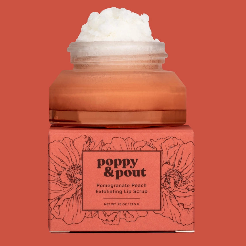 POPPY Lip Scrub, Pomegranate Peach