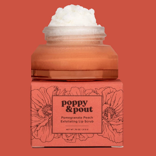POPPY Lip Scrub, Pomegranate Peach